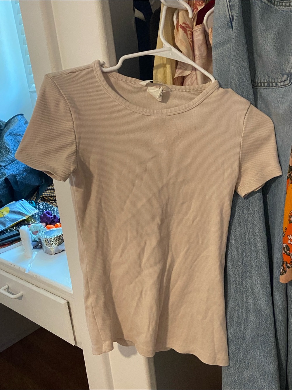 Everyday Crewneck Short Sleeve Top - Cream